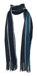 Giovanni Cassini Men's Striped Winter Scarf - Turquoise Grey