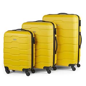 Mustard 3-Piece Lightweight Wheeled Luggage Set