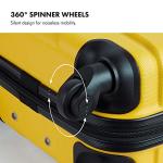 Mustard 3-Piece Lightweight Wheeled Luggage Set