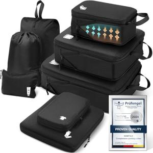 Waterproof Compression Packing Cubes for Travel