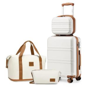 Kono Lightweight Hard Shell Luggage Set, 4 Pieces
