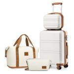 Kono Lightweight Hard Shell Luggage Set, 4 Pieces