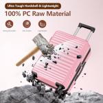SHOWKOO 3-Piece Expandable Hard Shell Suitcase Set
