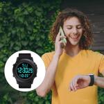 Men's Waterproof Digital Watch with LED Alarm