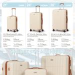 Lightweight ABS Hard Shell Luggage Set - White