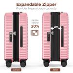 SHOWKOO 3-Piece Expandable Hard Shell Suitcase Set