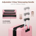 SHOWKOO 3-Piece Expandable Hard Shell Suitcase Set
