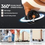 Lightweight ABS Hard Shell Luggage Set - White