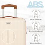 Lightweight ABS Hard Shell Luggage Set - White