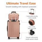 Rose Gold 3-Piece Hardside Luggage Set