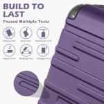 Coolife 3-Piece Hard Shell Suitcase Set