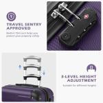 Coolife 3-Piece Hard Shell Suitcase Set