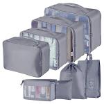 8-Piece Travel Packing Cubes Set in Dark Gray