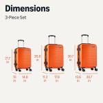 Amazon Basics Burnt Orange 3-Piece Luggage Set