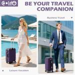 Coolife 3-Piece Hard Shell Suitcase Set
