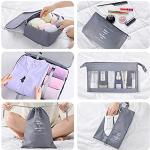 8-Piece Travel Packing Cubes Set in Dark Gray