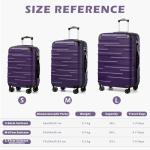 Coolife 3-Piece Hard Shell Suitcase Set