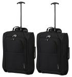 Valencia Collection Black Hand Luggage Set of 2