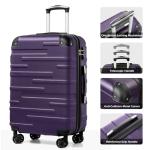 Coolife 3-Piece Hard Shell Suitcase Set