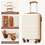 Coolife Lightweight Cabin Suitcase with 4 Wheels
