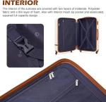 Lightweight Coolife Hard Shell Cabin Suitcase Set