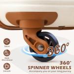 Coolife Lightweight Cabin Suitcase with 4 Wheels