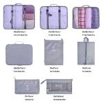8-Piece Travel Packing Cubes Set in Dark Gray