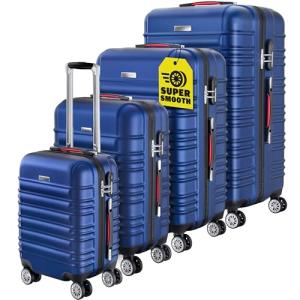 Monzana Travel Suitcase Set - 4 Piece Blue