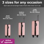 Rose Gold 3-Piece Hard Shell Luggage Set
