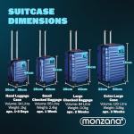 Monzana Travel Suitcase Set - 4 Piece Blue