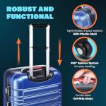 Monzana Travel Suitcase Set - 4 Piece Blue