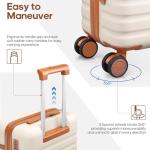 UKEIN Hard Shell Suitcase Set with Backpack & Toiletry Bag
