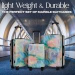 Marble Hardshell Luggage Set of 3 with Wheels