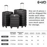 Lightweight Lemon Yellow 3-Piece Hard Shell Suitcase Set