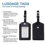 Personalized Microfiber Leather Luggage Tag Set