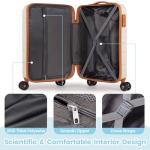 5-Piece Lightweight Travel Luggage Set in White