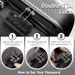 Karlhome 3-Piece Spinner Luggage Set - Black