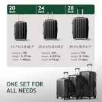 Karlhome 3-Piece Spinner Luggage Set - Black