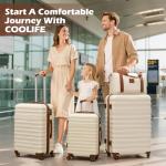 Coolife Lightweight Hard Shell Travel Luggage Set