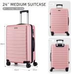 FLIEE Rose Hard Shell Suitcase Set, 2 Pieces