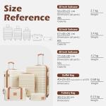 Coolife Lightweight Hard Shell Travel Luggage Set