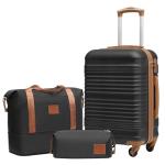 COOLIFE 20-Inch 3-Piece Luggage Set with Accessories