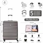 Aerolite Charcoal 3-Piece Hard Shell Luggage Set