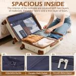 COOLIFE 20-Inch 3-Piece Luggage Set with Accessories