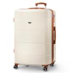 LUGG Jetset Lightweight Hard Shell Suitcase – Cream/Brown