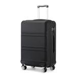 Kono Lightweight Black Hard Shell Travel Suitcase