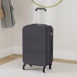 Kono Lightweight Black Hard Shell Travel Suitcase