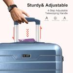 Lightweight Hard Shell Cabin Suitcase with Wheels