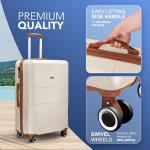 LUGG Jetset Lightweight Hard Shell Suitcase – Cream/Brown