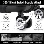 Kono Lightweight Black Hard Shell Travel Suitcase